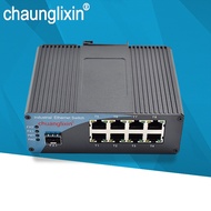 ☪SFP 1.25G Ethernet Fiber Converter Industrial fiber switch 8 rj45 Port 1 Fiber Port Industrial ☑ⓥ