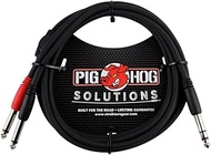 PIG HOG Y Cable, RCA(M)-Dual RCA(F), 6" - PYRM2RF