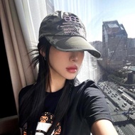 Trendy brand Aeae camouflage letter embroidered baseball cap, indie style sunshade hat for women