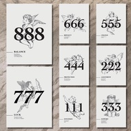 777 Angel Number Poster Print Canvas Painting Lucky Number Energy Spiritual Wall Art Picture for Liv