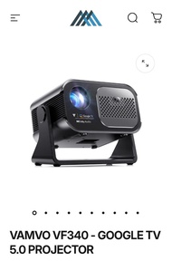 🔴元朗門市試機⭕順豐包郵✅美國品牌Vamvo VF340 Google TV5.0 原生官方認證的智慧型投影機,其最大賣點為原生內建 Google TV 5.0 系統,免外接電視棒即可流暢串流觀看各大