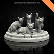 Cats of Ulthar-the Cult of the Unspeakable One-Beast Cat/28 32mm scale 3D printed miniature ADC