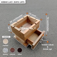 KAYU Drawer Ashtray | Big Ashtray | Unique Ashtray (Teak Wood)