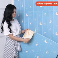 Paus Biru - Wallpaper Dinding 3D bata / wallpaper 3D Foam 77x70cm /