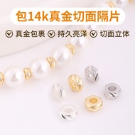Color Retention 18k Gold-Packed Round Spacer Beads Gasket Bracelet with Beads diy Bracelet Beaded Ac