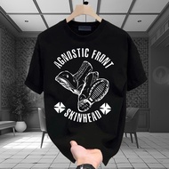 T-shirt 24s 200 Gsm Unisex Short Sleeve shirt AGNOSTIC FRONT band T-shirt - SKINHEAD Tshirt hardcore