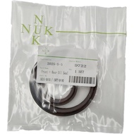 Front Oil Seal 15877-04140 1587704140 & Rear Oil Seal 19215-99160 1921599160 Compatible for Kubota D