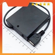 Battery Box, 4xAA USB Battery Tray On-Off Switch Cover IoT Maker 90