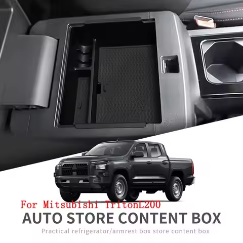 For Mitsubishi Triton/L200 2024-2025 Armrest Box Storage Box ABS Car Storage Car Supplies Accessorie