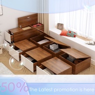 Tatami Bed Frame Integrated Type Bed Combination Type Platform Bed No Headboard Tatami Bed