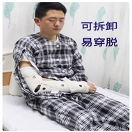 Men's Zipper Convenient Wear and Take Off Patient Gown Fully Open Fracture Patient Nursing Gown Para