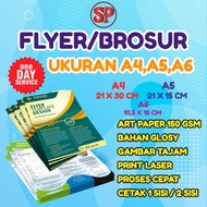 PRINT FLYER/BROBUS A4 A5 A6 Size Art Paper Material 150 gsm Contents 100 sheets Express one day read