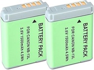 NB-13L Replacement Battery 3.6V 1500mAh Set for Canon G7X G9X G7X Mark II SX620 HS SX720 HS G9X Mark