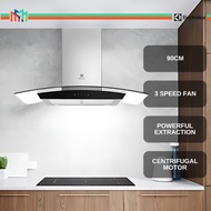 [PACKAGE] Electrolux EFC936GAR 90cm Designer Chimney Hood 1100-1300m3/hr ECT9520G + EHG7230BE 78cm G
