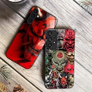 Japan Samurai Oni MASK 10 Glass Phone Case For Samsung Galaxy A14 A20 A30 A22 A32 A33 A34 A40 A42 A5