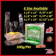 Food Storage and Dispensers 500g Cap Ketam PP Plastik Jernih Tangkai Packaging Bag Clear Lutsinar Tr