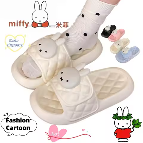 Miffy Slippers Cute and Stylish Cartoon Women's Summer Outdoor and Home Anti-Slip Thick-Soled Indoor