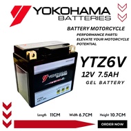 YTZ6V BATTERY GEL YOKOHAMA RS150 SUZUKI BELANG150 VARIO150 CLICK150 PCX150 RSX150 ADV150 RAIDER
