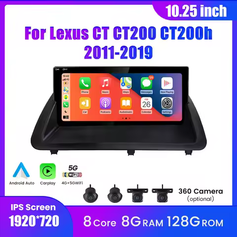 10.25" Android Car Radio For Lexus CT CT200 CT200h 2011-2019 GPS Navigation Multimedia Player Carpla