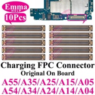 JDT 10pcs Charging FPC Connector For Samsung Galaxy A54 A34 A14 A04 A35 A55 A25 A15 A05s A24 USB Cha