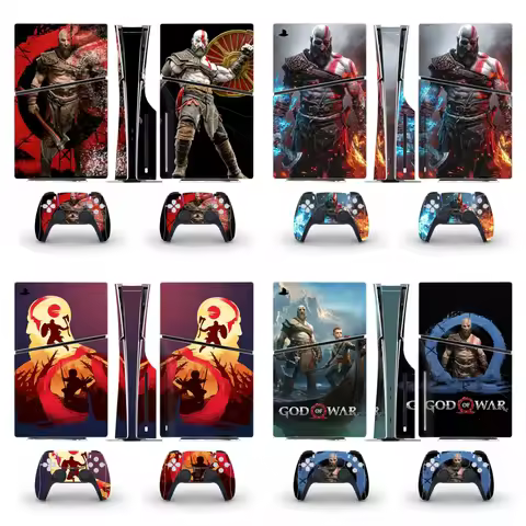God of War Kratos Game PS5 Slim Disc Skin Sticker Decal Cover for Console and 2 Controllers New PS5 