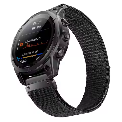 QuickFit 20mm 22mm 26mm Velcro Nylon Strap Band for Garmin Fenix 8/E 7X 7S 6 6X 7 Pro 5X, Epix 2 Pro