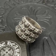 C.H Silver Plated Distressed Retro Hip Hop Index Finger Ring Ring
