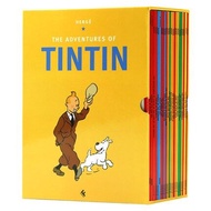 23 volume English text of "The Adventures of Tintin" series Childrens Adventure Comic Novel "The Adv