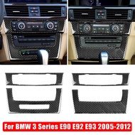 Suitable for BMW E90 E92 E93 Interior Real Carbon Fiber Air Conditioning CD Control Panel Decoration 3 Series 2005-2012 Accessories