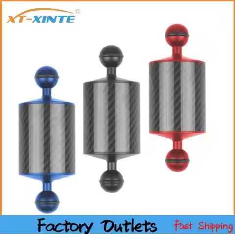 Carbon Fiber Extension Tray Arm Float Buoyancy Aquatic Arm Dual Ball SLR Camera Diving for Gopro yi 