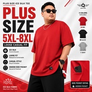 5XL-8XL Plus Size T-Shirts for Men Hidden Pocket Loose Fit Breathable Quick Dry Comfortable Tee