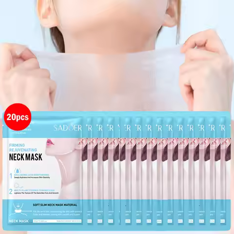 20pcs SADOER Hyaluronic Acid Neck Mask Collagen Firming Neck Masks Nourishing Brightening Beauty Moi