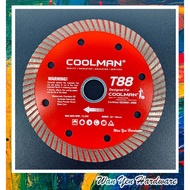 105mm(4") Coolman T88 Diamond Disc (Turbo Rim) Dry / Wet Cut for Burnt Clay Brick, Cured Concrete, G