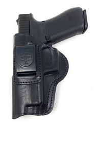 Cardini Leather | IWB Leather Gun Holster Compatible with Glock 17, 22, 48 9 mm | Ruger SR9, SR40 |S