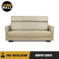 Living Mall Harper Series Leather And Fabric Sofa Set 1/2/3 Seater With Chaise In 8 Colours