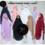PREMIUM CHIFFON 2 LAYER KHIMAR HANIA NIQAB MODEST ELEGANT