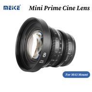 Meike 8mm T2.9/ 10/12/16/25/35/50/65/85mm T2.2 Large Aperture MF 4K Mini Prime Cine Lens for M43