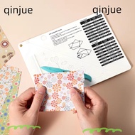 QINJUE Craft Paper Cutter, Multi-purpose with Measuring Grid Paper Trimmer Scoring Board, DIY Gift B