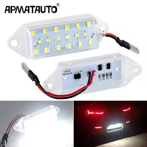 2PCS Canbus LED Car Number License Plate Light White for Mitsubishi Lancer EVO VIII 2004-2008 EVO X 
