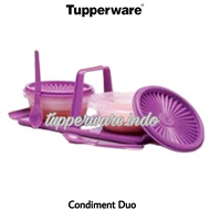 Tupperware Condiment Duo Condimate duo  tempat sambal wadah sambel kecap bumbu bread n buddy  sendok