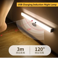 ไฟเซ็นเซอร์ ตรวจจับความเคลื่อนไหว Motion Sensor Night Light Portable LED Cabinet Lights USB Charging Hanging LED Table Lamp Desk Lamp Hanging Wireless Touch Night Light for Study Reading Bedroom Kitchen USB Light