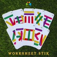 Puzzle Stik Ice Cream Mainan Edukasi Stik Eskrim Worksheet