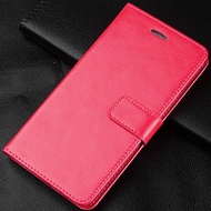 For Vivo Y91C 1820 1820_19 Genuine Leather Case Vintage Wallet Simple Folding Flip Case with Kicksta