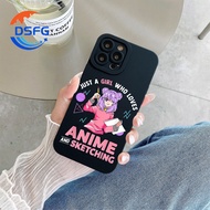 DSFG 粉色可爱少女适用于iPhone11-13 手机壳blackIphone11XFTC5067