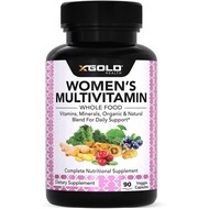Vegan Women's Daily Multivitamin 50 Plus with Organic WholeFood Based Natural Ingredients, Ginger, M