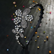 Headband with Teeth Anti-slip Wide-brimmed Headband Rhinestone Butterfly Hair Accessories Korean Fem