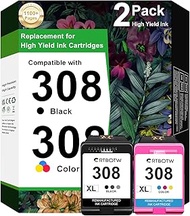 308 308XL Replacement for HP 308 Printer Cartridges XL Compatible with HP Envy 6110e 6120e 6122e 613
