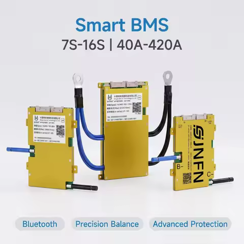Smart BMS 7-16S 40-420A for Li-ion/Lifepo4/LTO/Na-ion Battery 29.4-58.8V NMC LFP for E-bike E-scoote