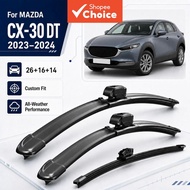 Front Rear Windshield Wiper Blades Set for Mazda CX30 DT Size 26 Inch 16 Inch 14 Inch