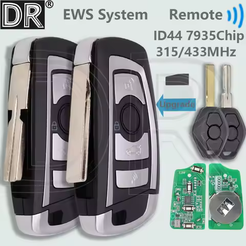 DR Upgrade EWS System XT15 ID44 PCF7935 315/433MHz Flip Car Remote Control Key For BMW 1 3 5 7 X3 X5